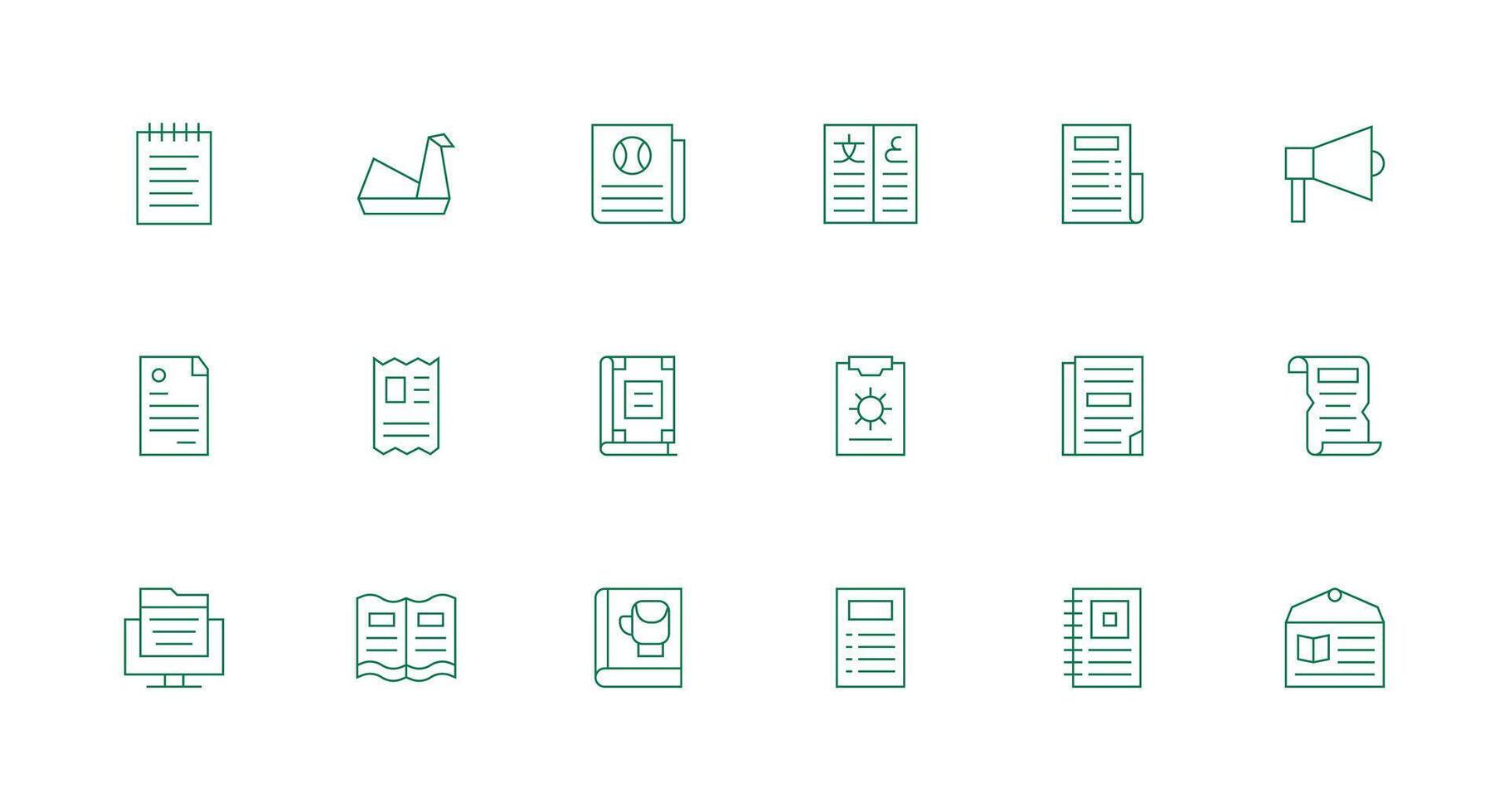 Instructions Visual Pack containing 18 Minimal Line Icons Clear and Concise Icon Set Collection vector