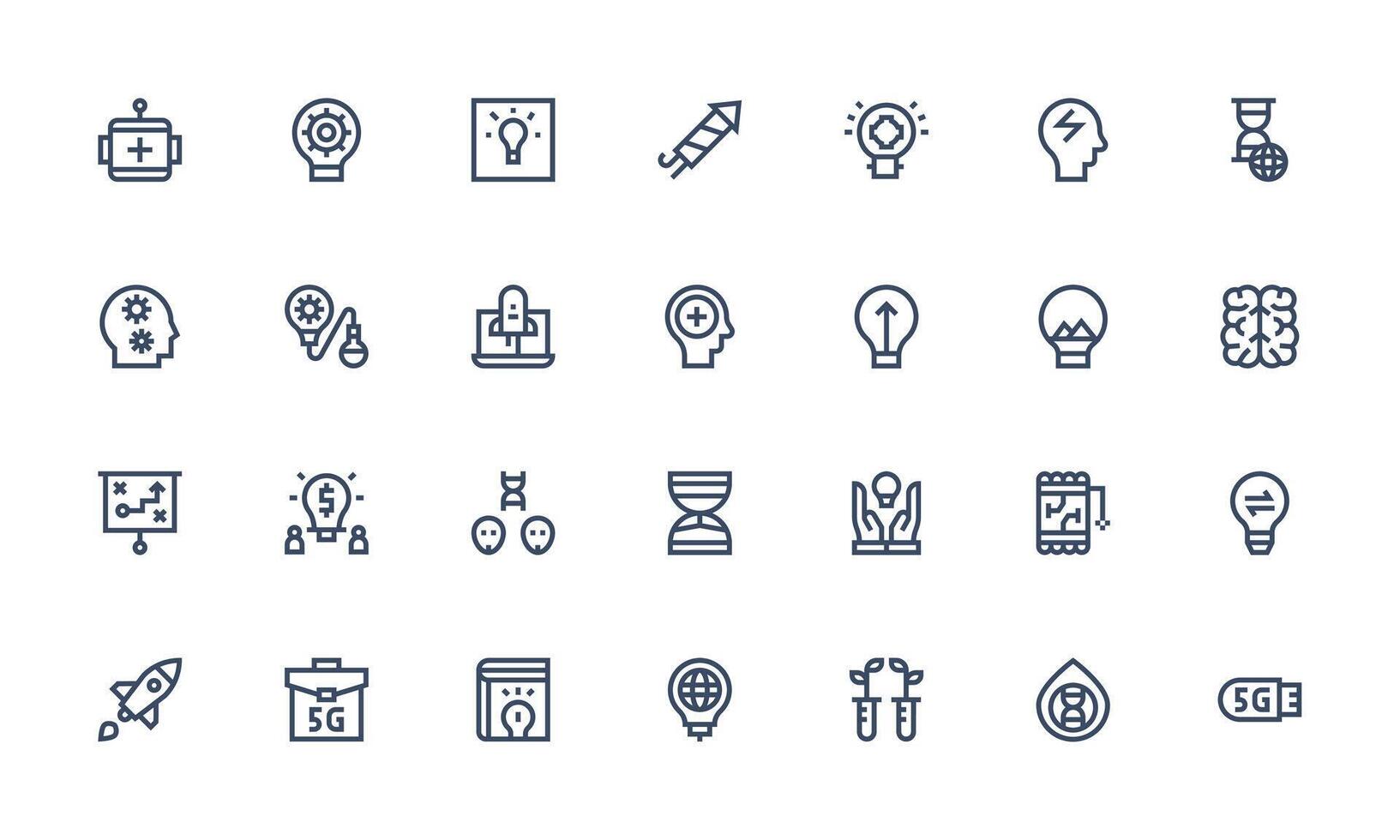 Bold Line Icons from Innovation Set with 28 Vectors Scalable Icons for Cross-Platform Interfaces