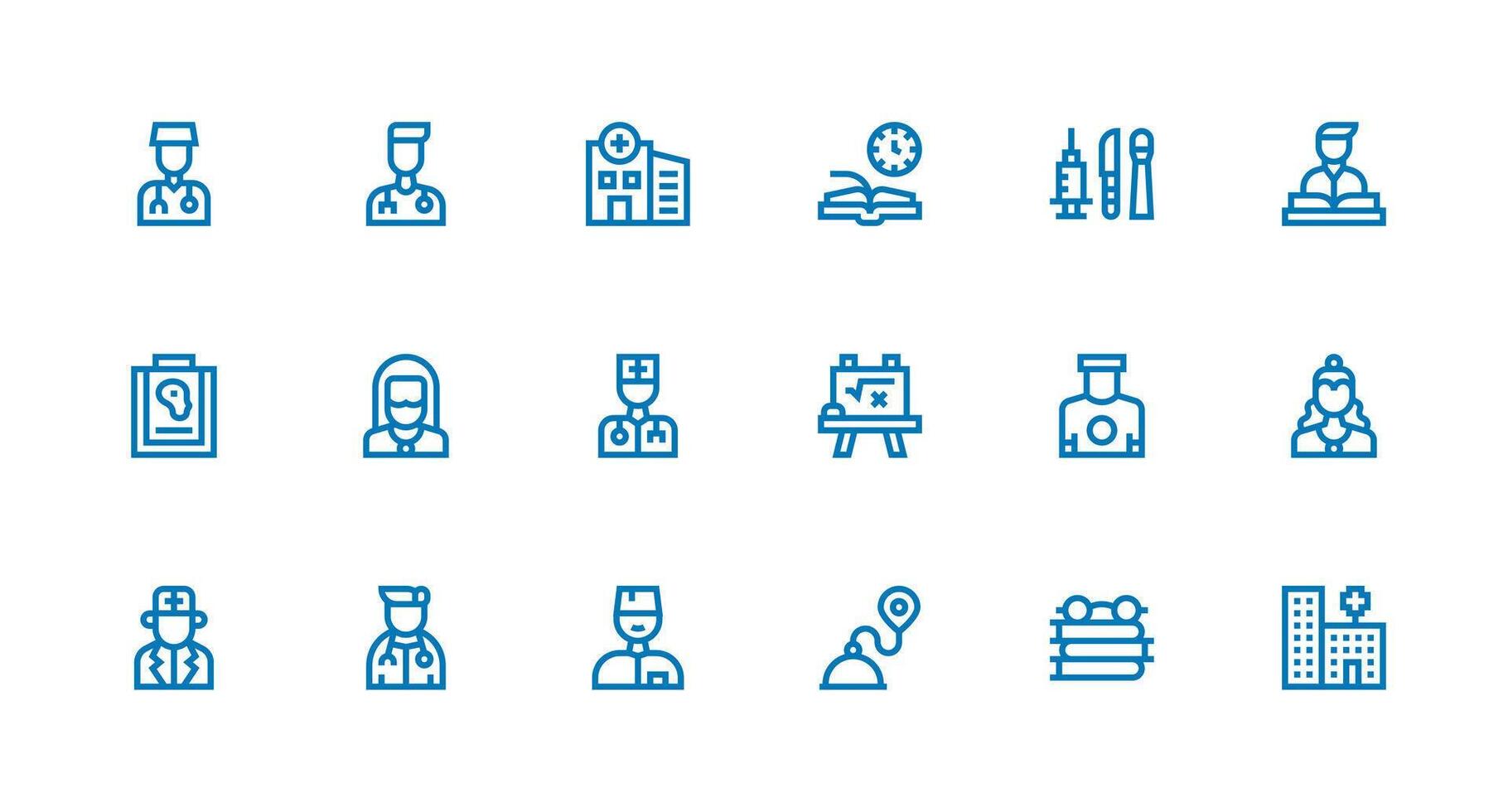 18 Icons for Exam in Strong Stroke Line Format Minimal Icon Set for Interface Projects vector
