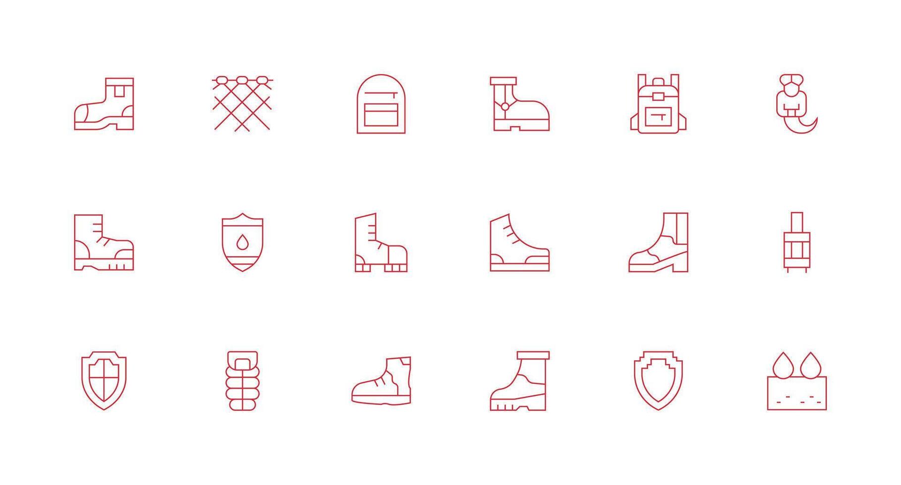 18 Minimal Line Style Icons from Durable Collection User Interface Icons for Digital Products vector
