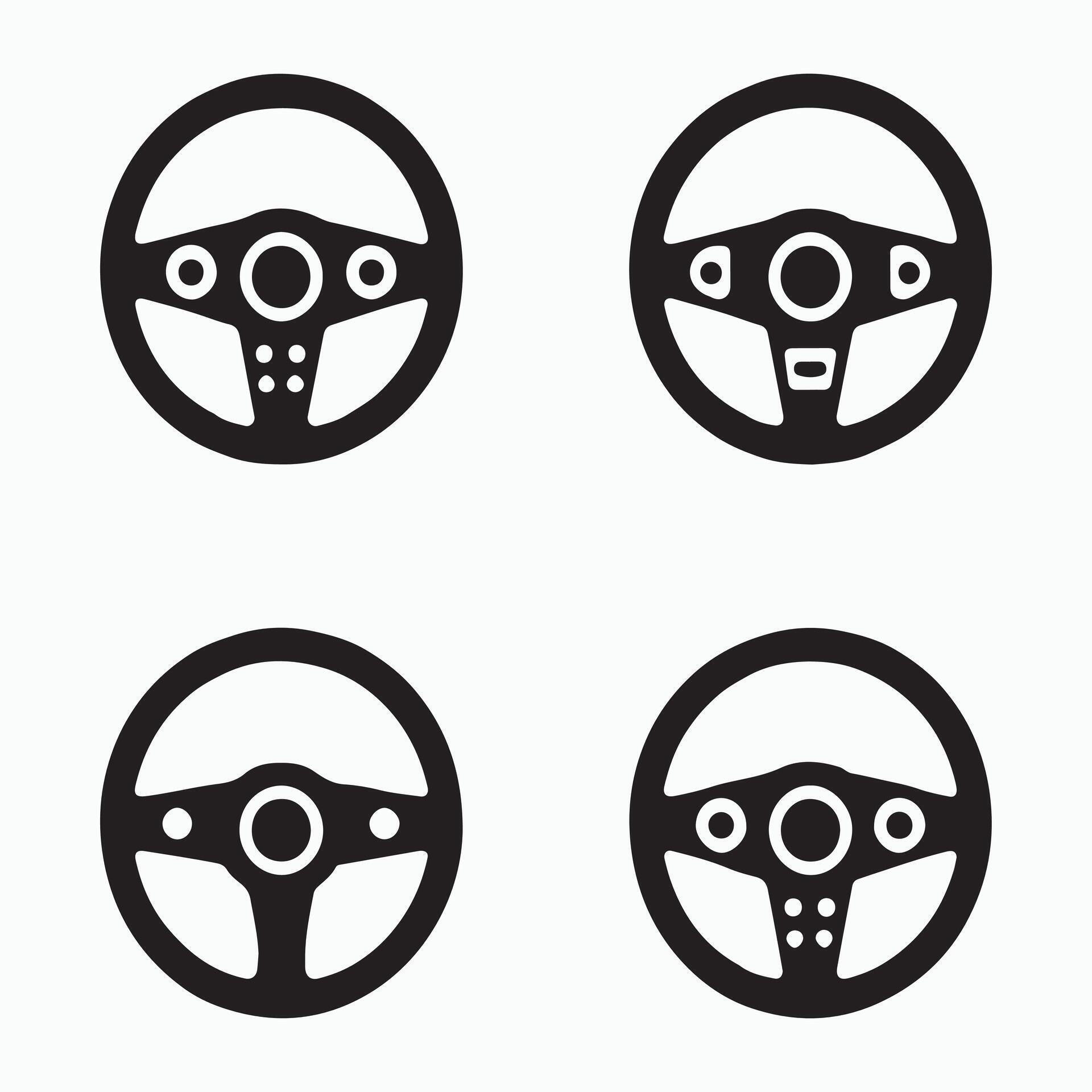 Driving simulation wheel solid icons pack 70765856 Vector Art at Vecteezy