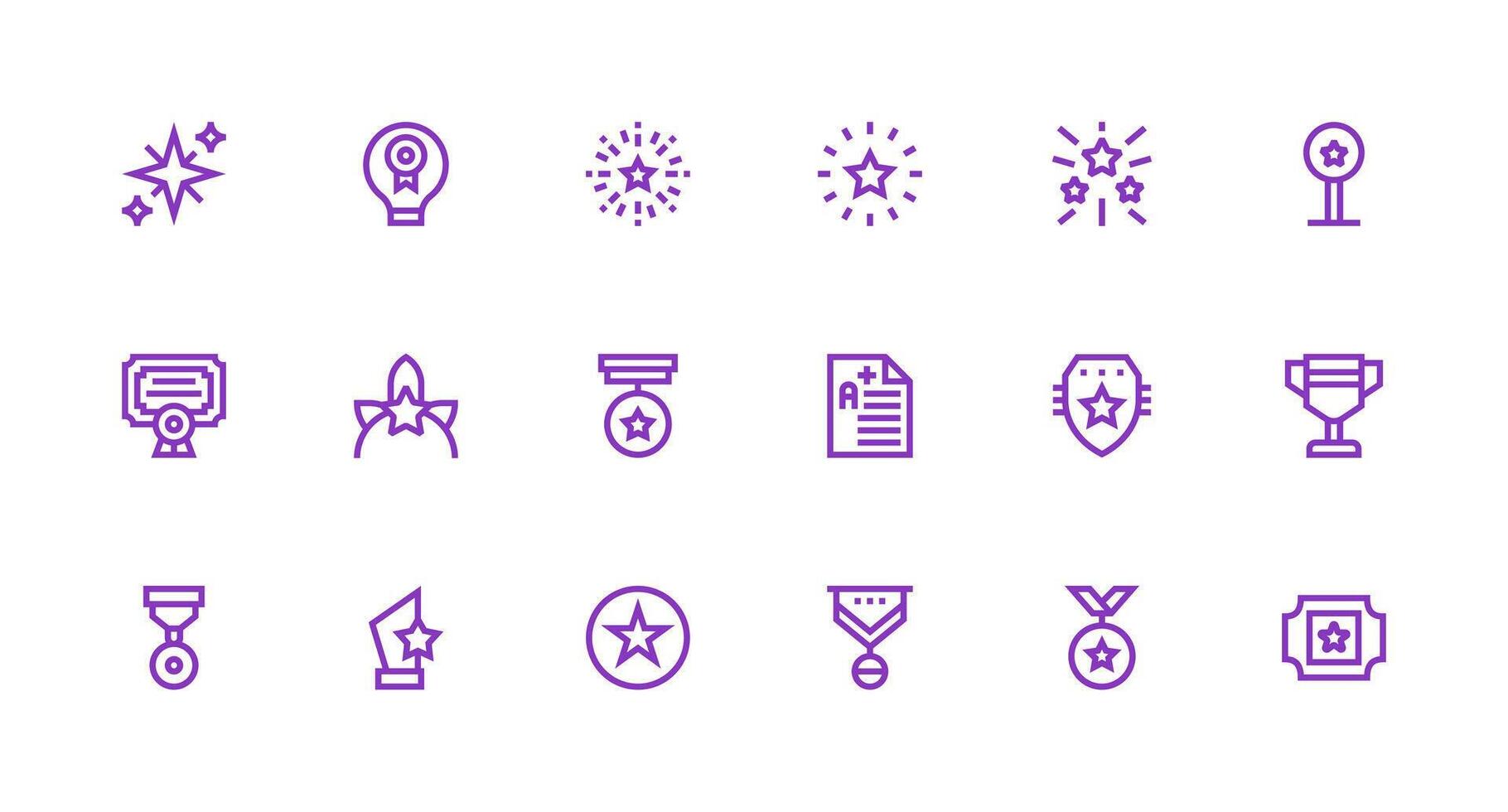 Outstanding Design Icons featuring 18 in Strong Stroke Line Style Web and App Icon Pack Collection vector