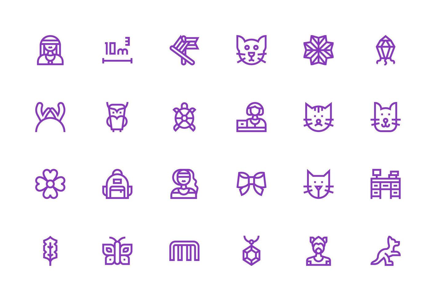 24 Thick Line Line Style Icons from Linear Collection Balanced Icon Set for Functional Design vector