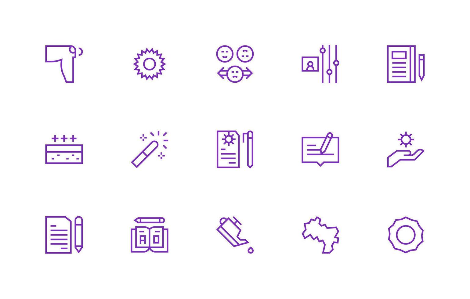 Change featuring 15 Icons in Regular Line Design Glyph Icon Series vector