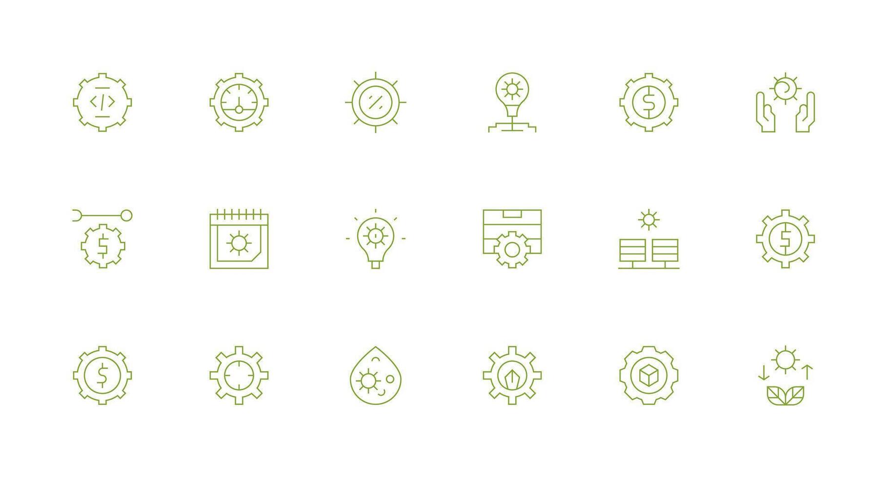 Optimization Visual Pack containing 18 Minimal Line Icons Neatly Designed Icons for Web Platforms vector