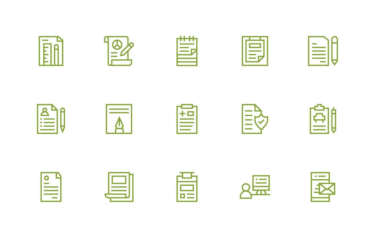 15 Icons for Form in Regular Line Format Balanced Icon Set for Functional Design vector
