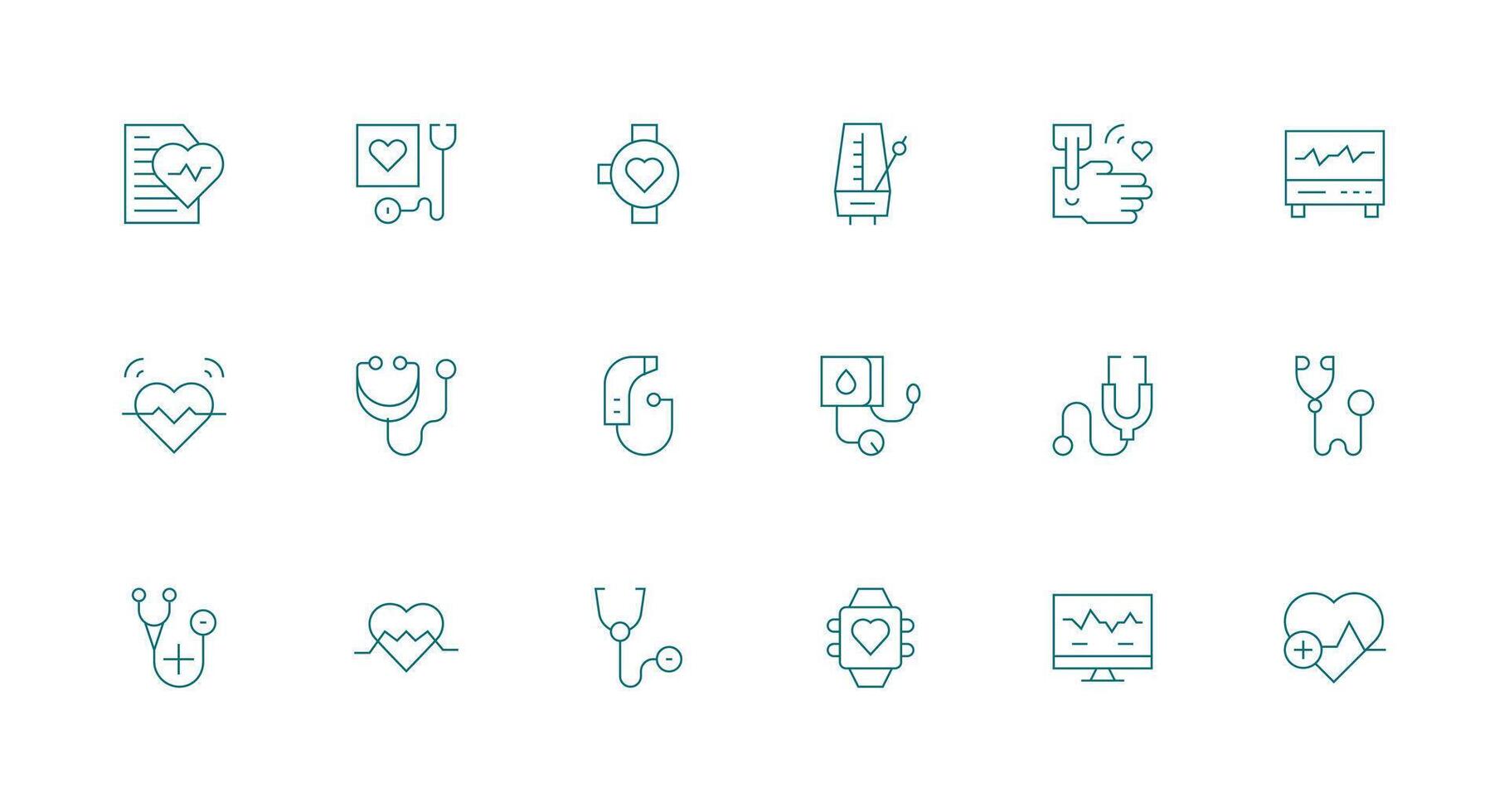 Minimal Line Icons from Pulse Set with 18 Vectors UI-Ready Icon Collection