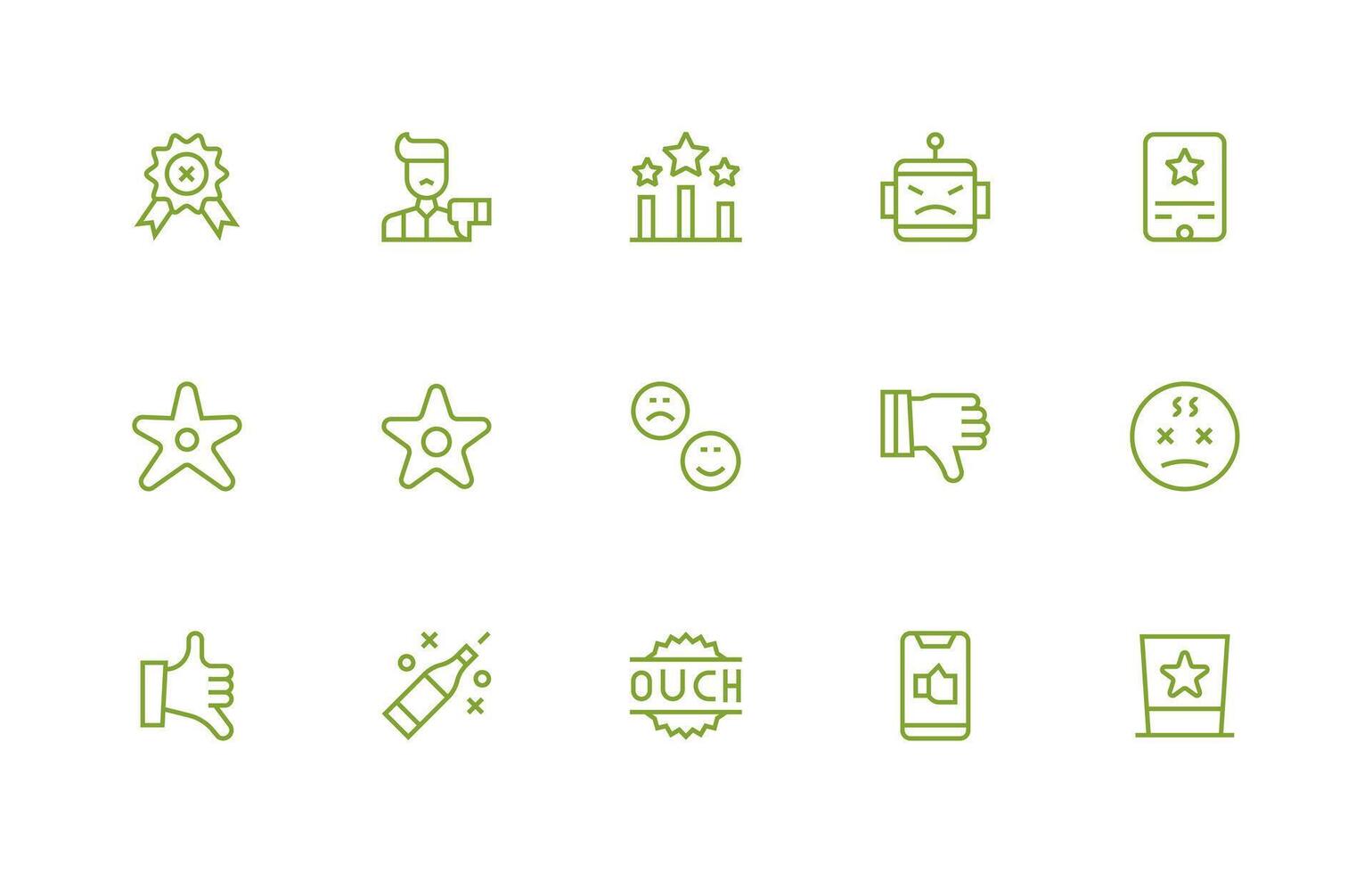 15 Regular Line Designs for Bad Icons Flexible Icon System for Web Interfaces vector