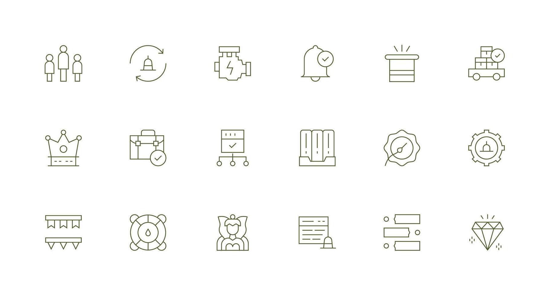 18 Minimal Line Vectors for Status Theme Line Icon Collection