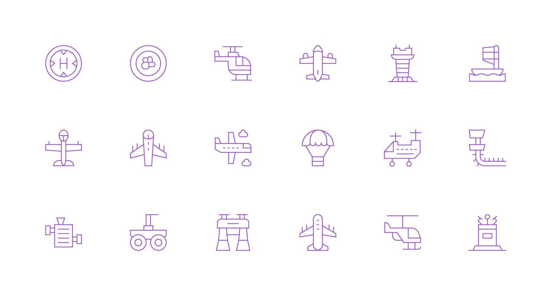 18 Minimal Line Designs for Landing Icons Interface Icons for Daily Use vector