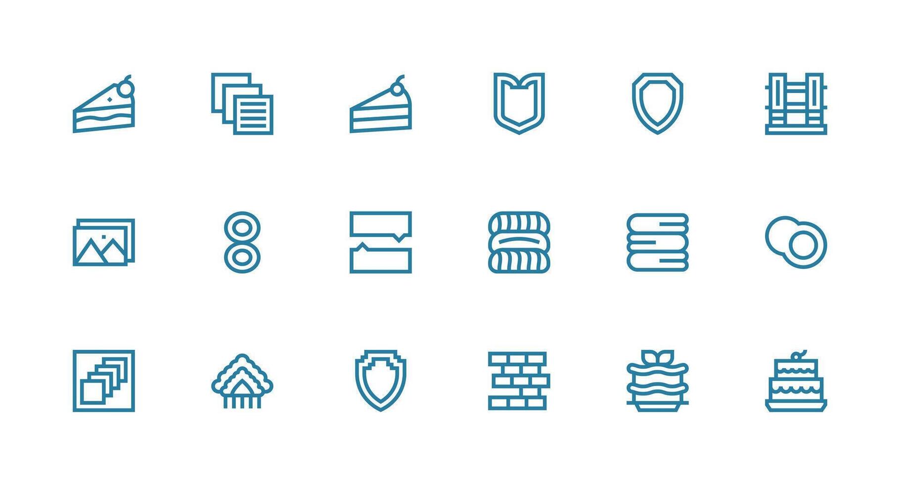18 Icons for Layered in Strong Stroke Line Format Multi-Style Icons for Creative Projects vector