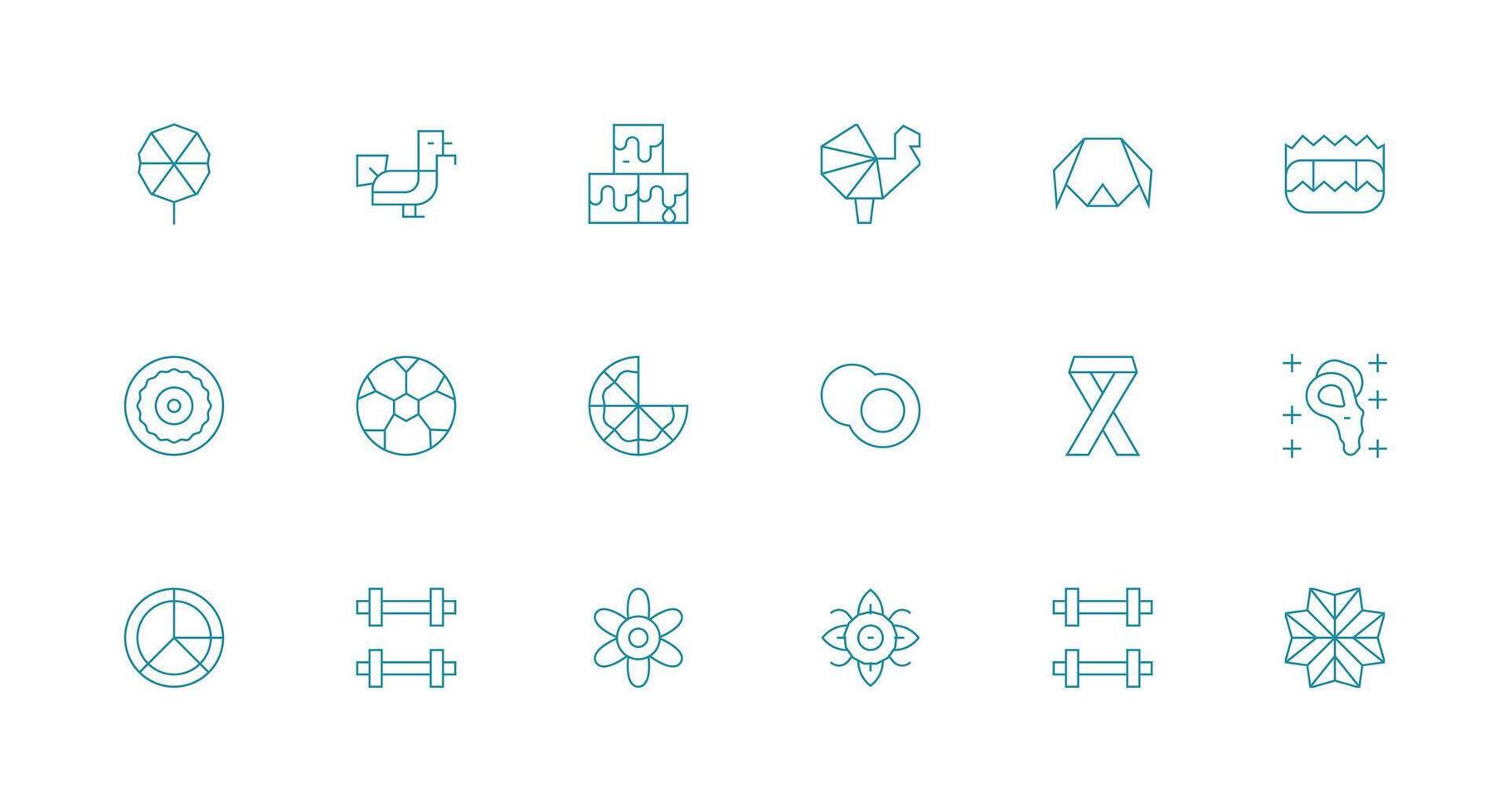 forma conjunto con 18 mínimo línea íconos limpiar conjunto para diseño prototipos vector