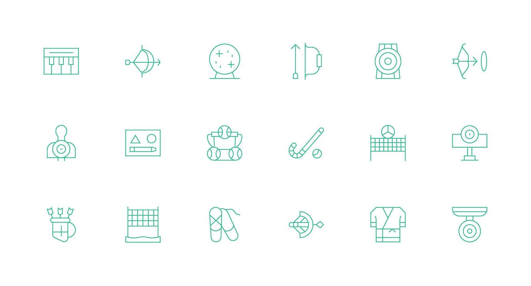 Practice Visual Pack containing 18 Minimal Line Icons Web and App Icon Pack Collection vector