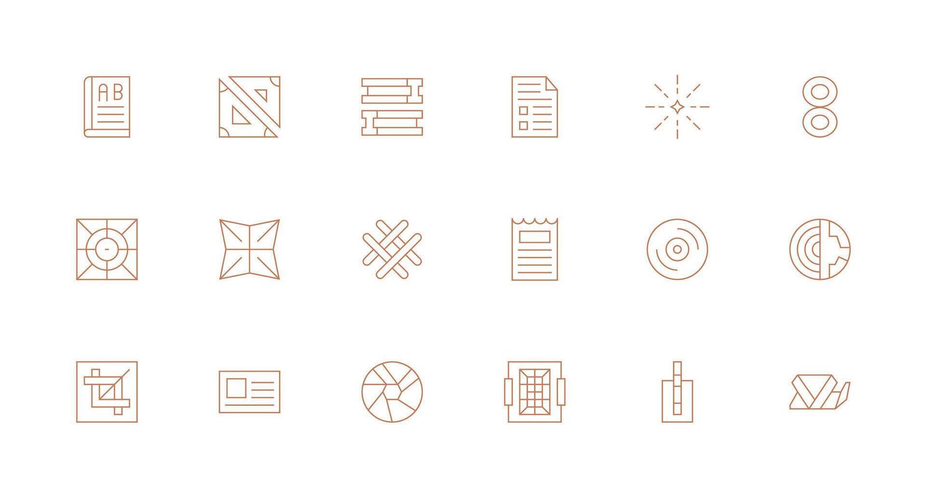 18 Minimal Line Designs for Lines Icons Clear and Concise Icon Set Collection vector