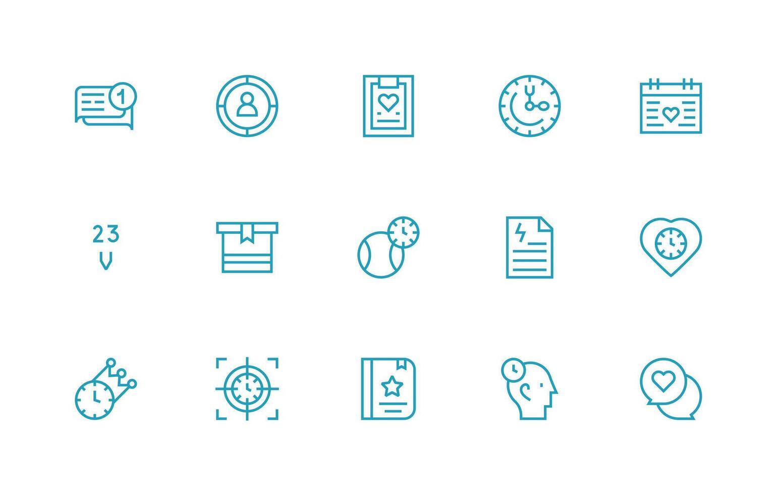 Priority Design Icons featuring 15 in Regular Line Style Flat Icon Set vector