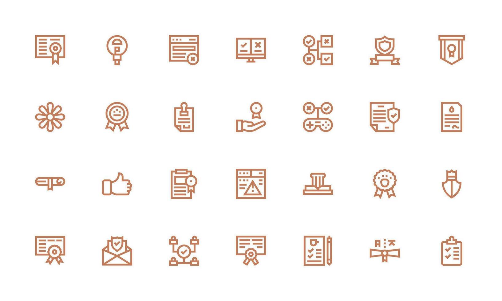 Validation featuring 28 Icons in Bold Line Design Smart Icon Collection vector