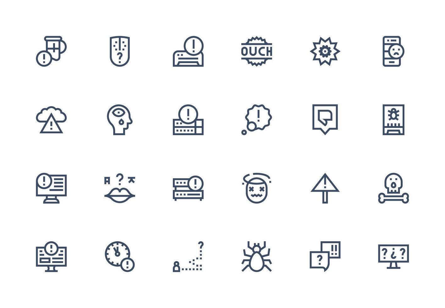 24 Thick Line Line Icons for Issue Graphics Digital Product Icons for Fast Delivery vector