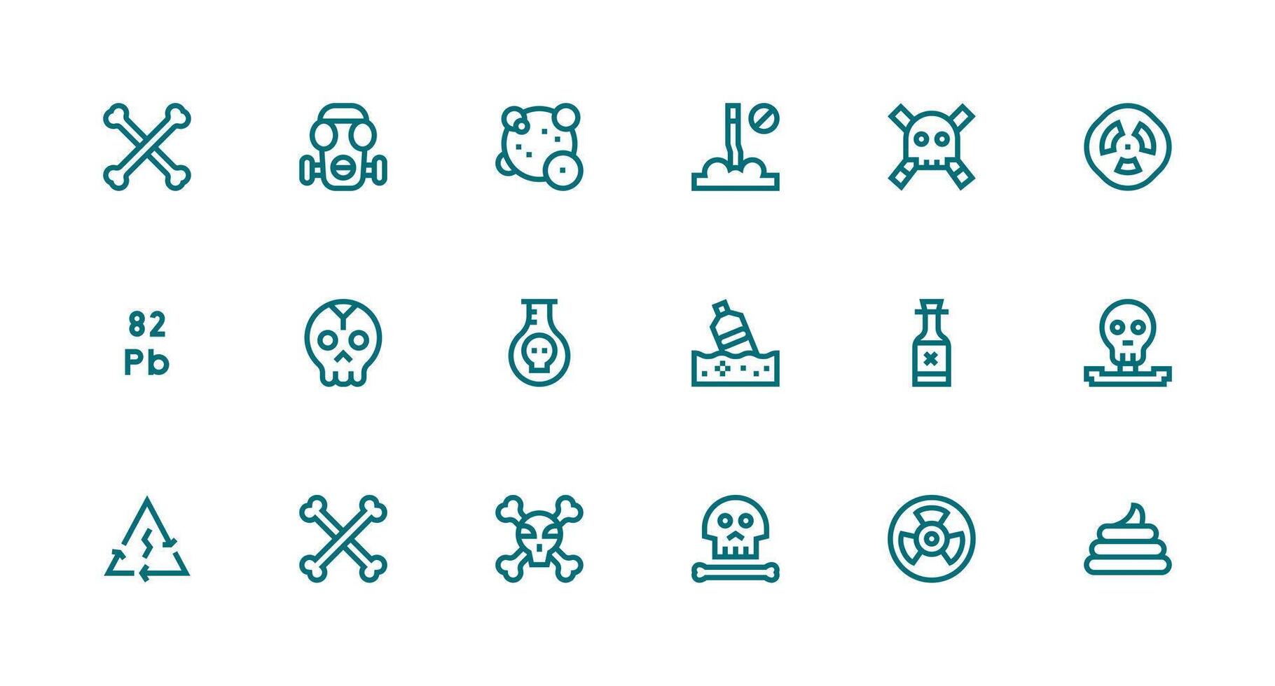 18 Strong Stroke Line Style Icons from Toxic Collection Icons Built for Visual Consistency Pack vector