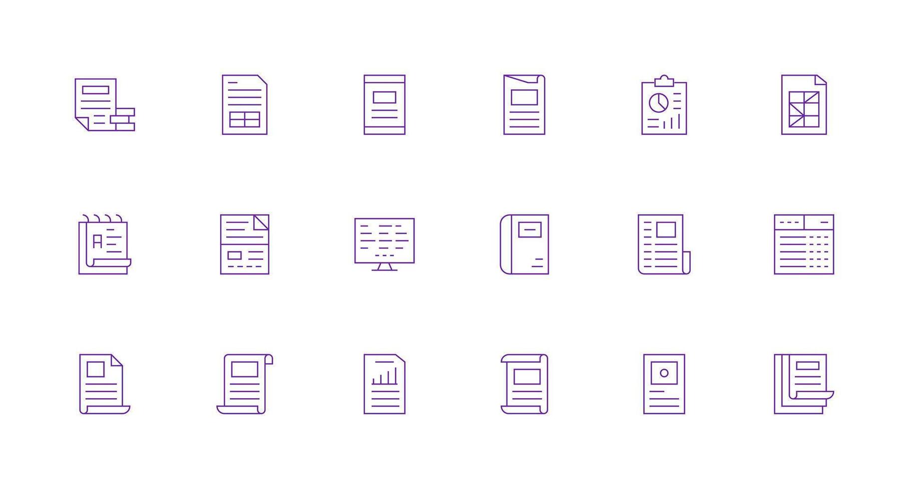 Minimal Line Style Excel Icons with 18 Vectors App Icon Pack