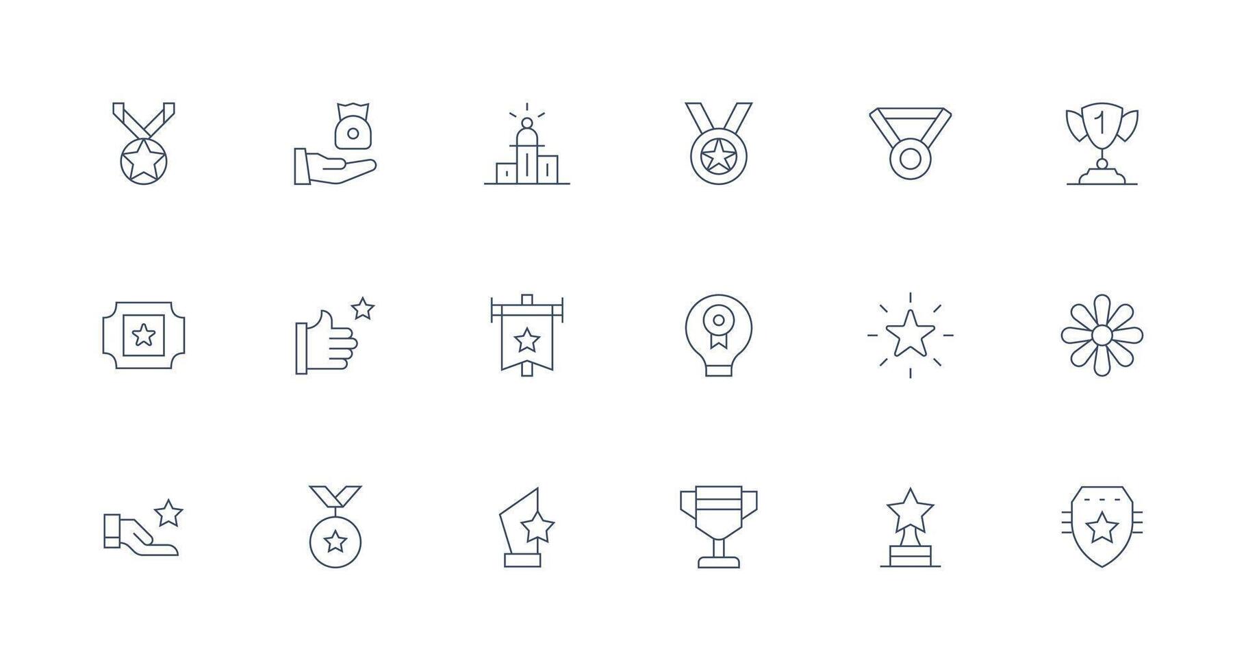 Minimal Line Style Outstanding Icons with 18 Vectors Scalable Icons for Cross-Platform Interfaces