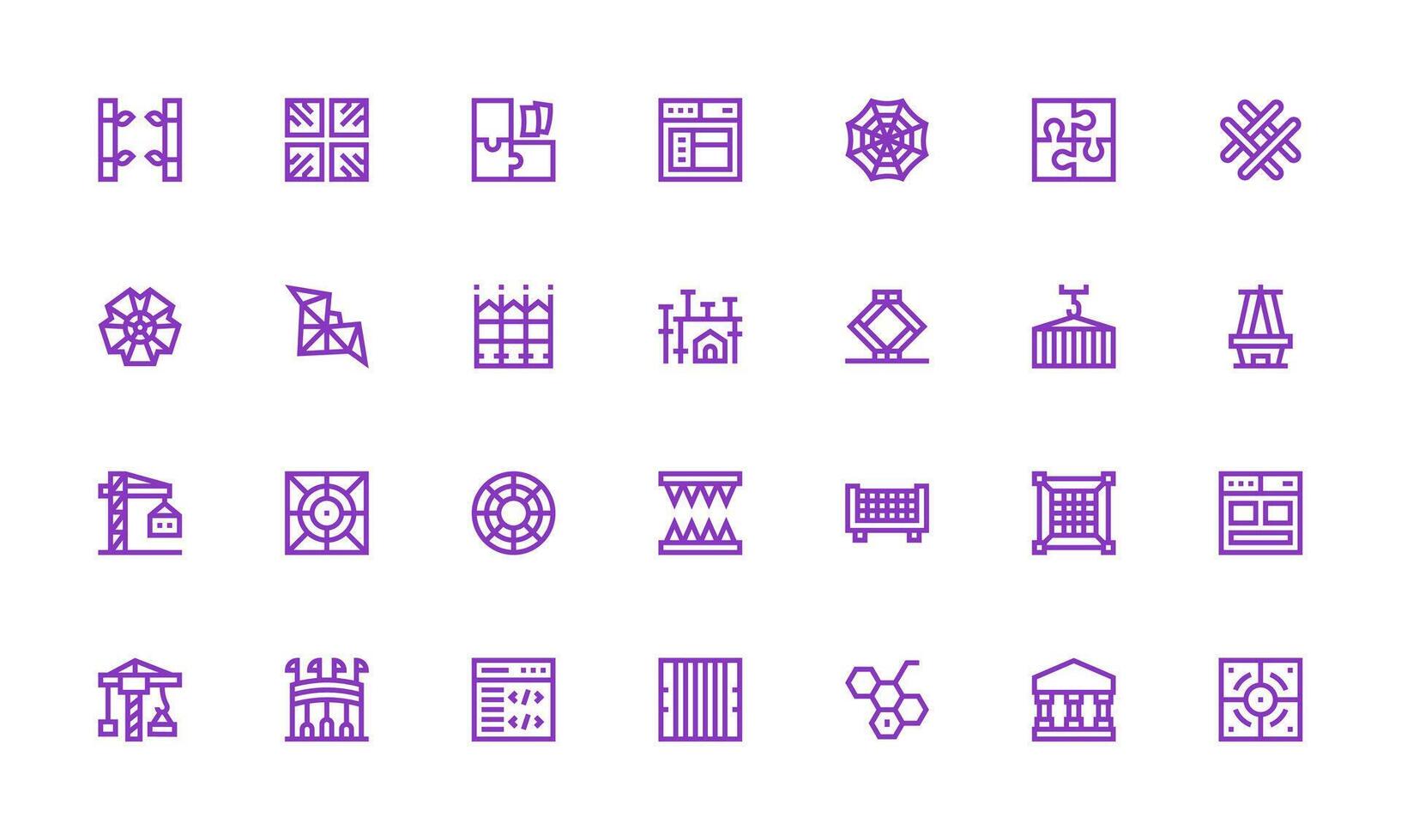 Bold Line Style Framework Icons with 28 Vectors Icon Set