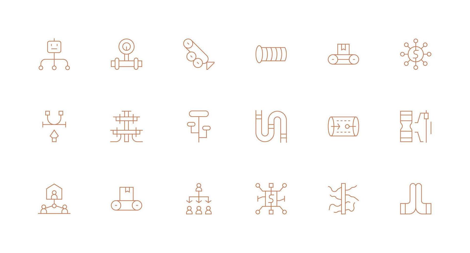 18 Minimal Line Style Icons from Flow Collection Icons Built for Visual Consistency Pack vector