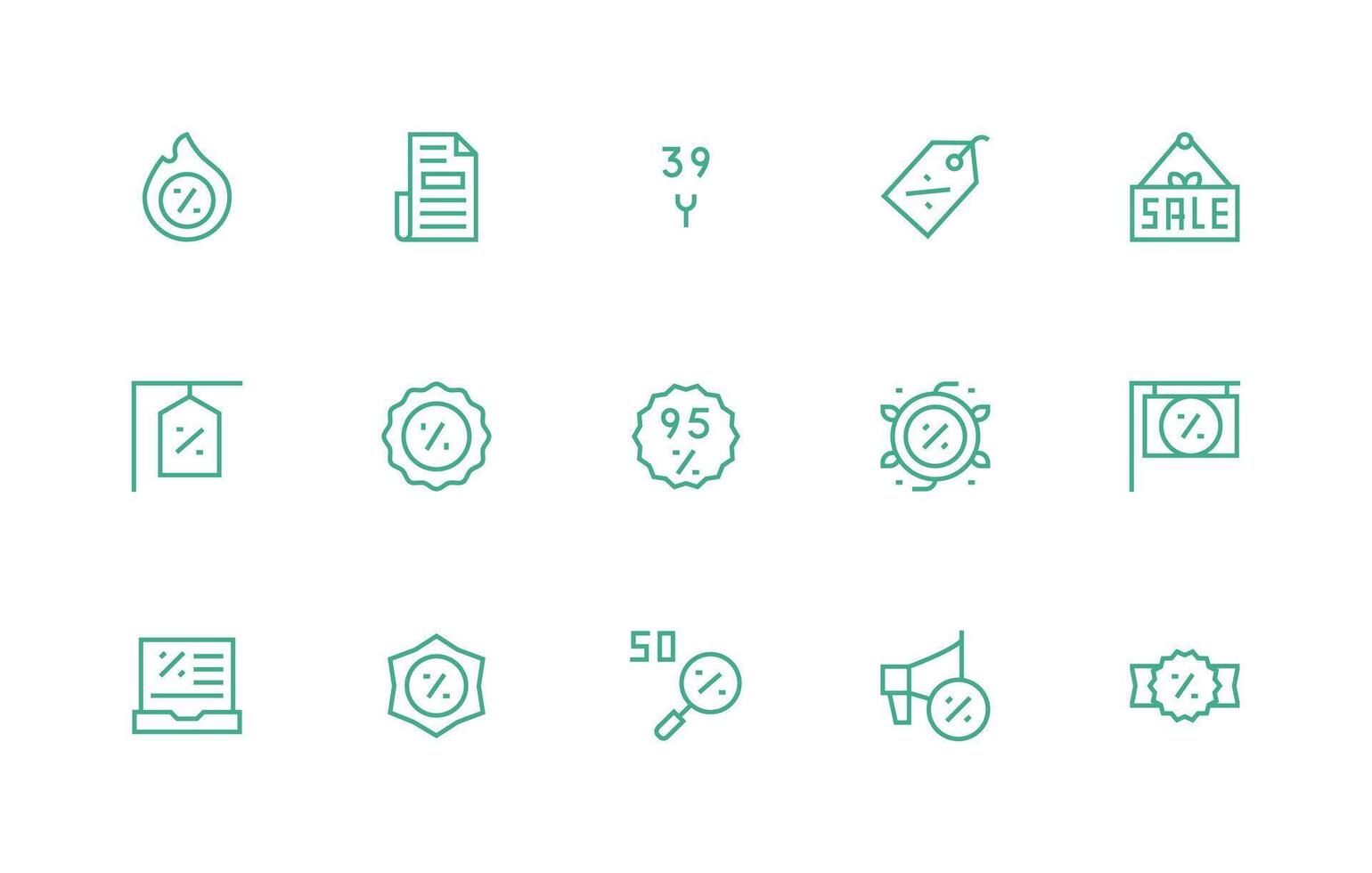 15 Icons for Markdown in Regular Line Format Organized Icon Pack for Quick Access vector