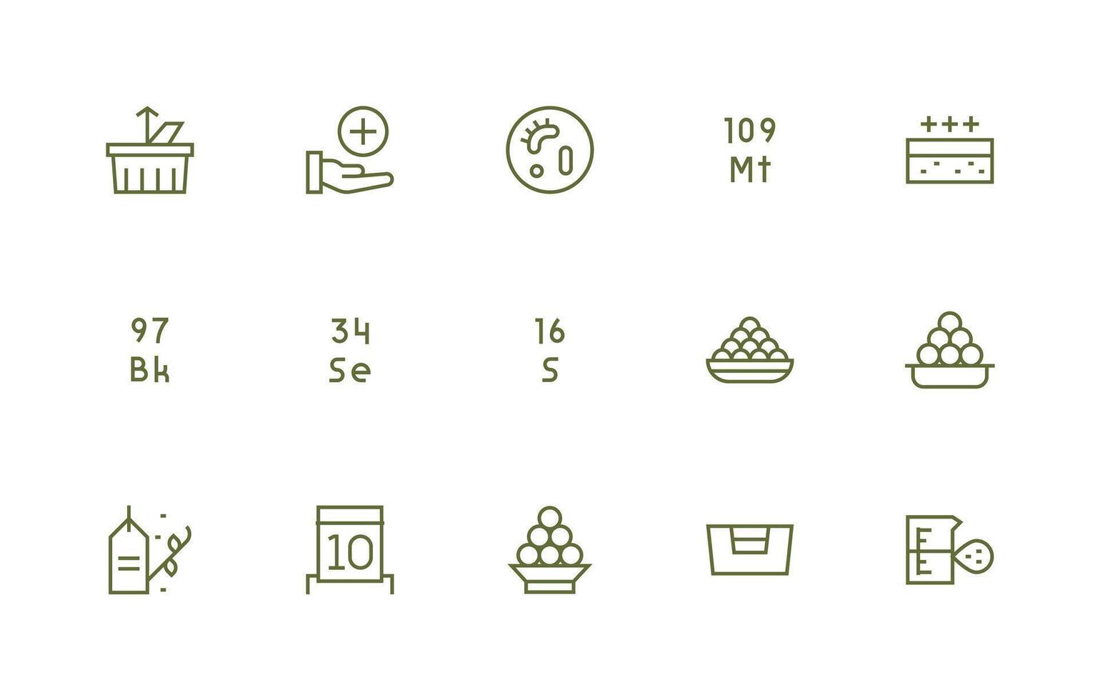 Quantity Icon Set with 15 Regular Line Graphics Professional Icon Set vector