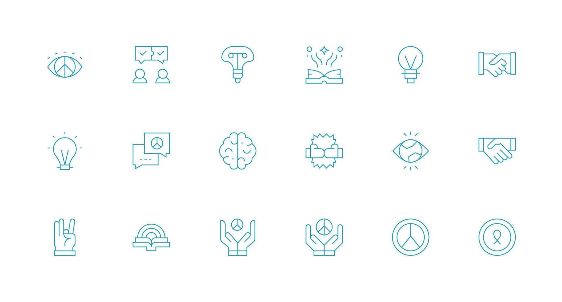 18 Minimal Line Style Icons from Understanding Collection Organized Icon Pack for Quick Access vector