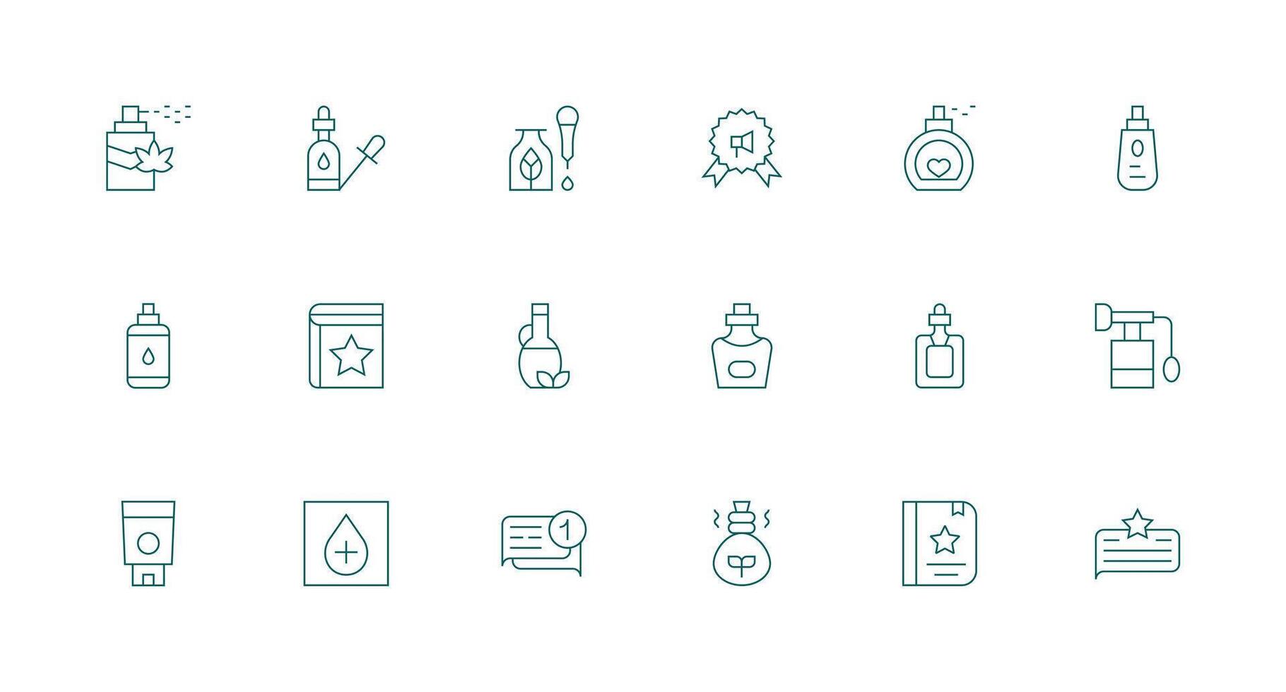 Essential Icon Set with 18 Minimal Line Graphics Editable Icon Collection vector