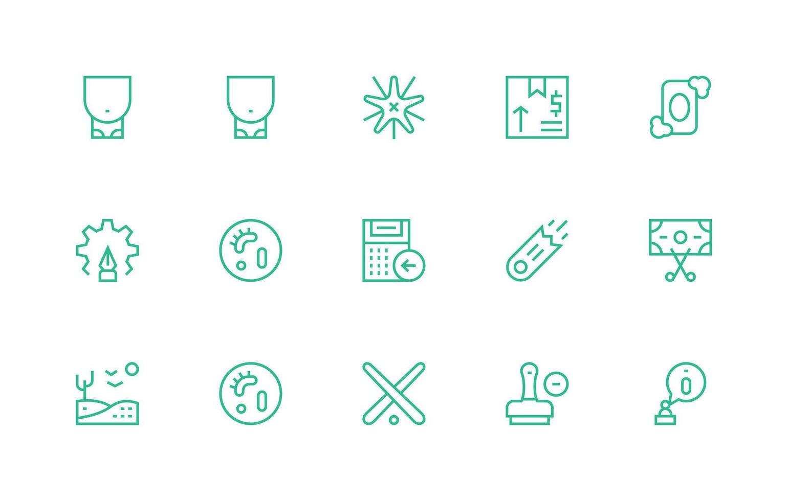 Void Visual Pack containing 15 Regular Line Icons Well-Structured Icons for Creative Use vector