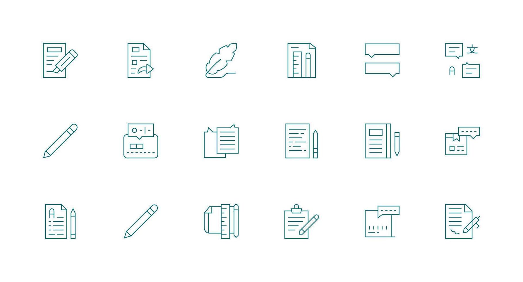 18 Icons for Annotation in Minimal Line Format Smart Icon Collection vector