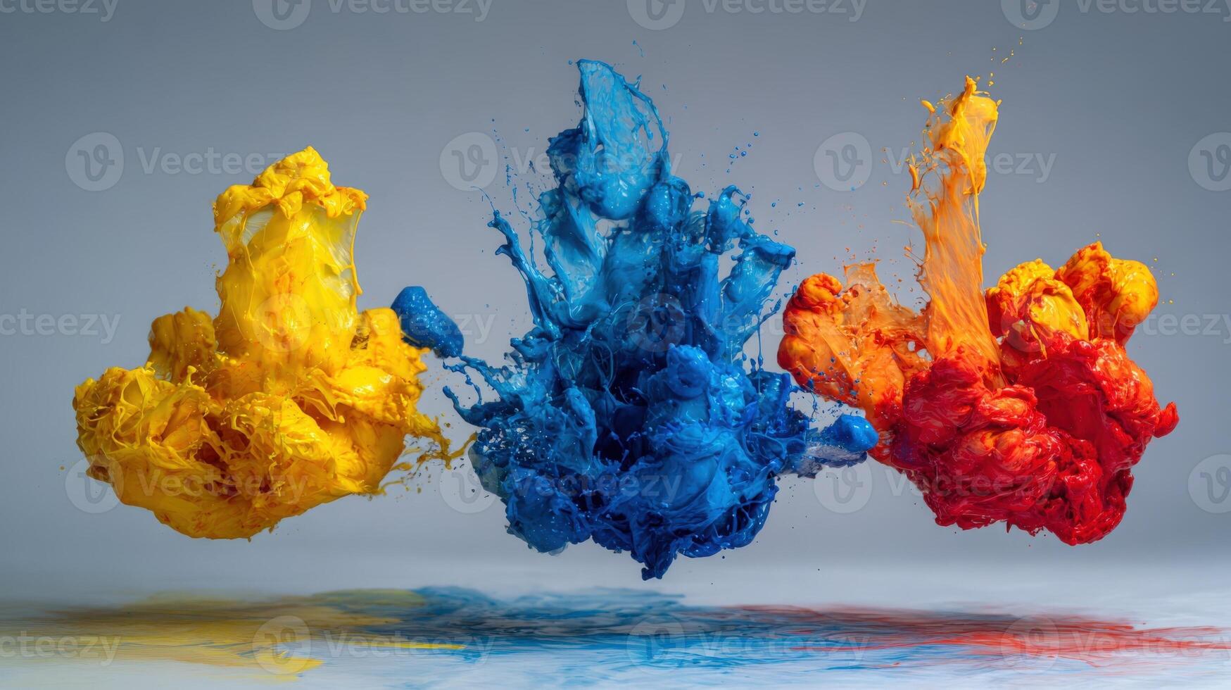 Colorful Ink Clouds Exploding in Water Artistic Abstraction for Creative Design and Backgrounds photo
