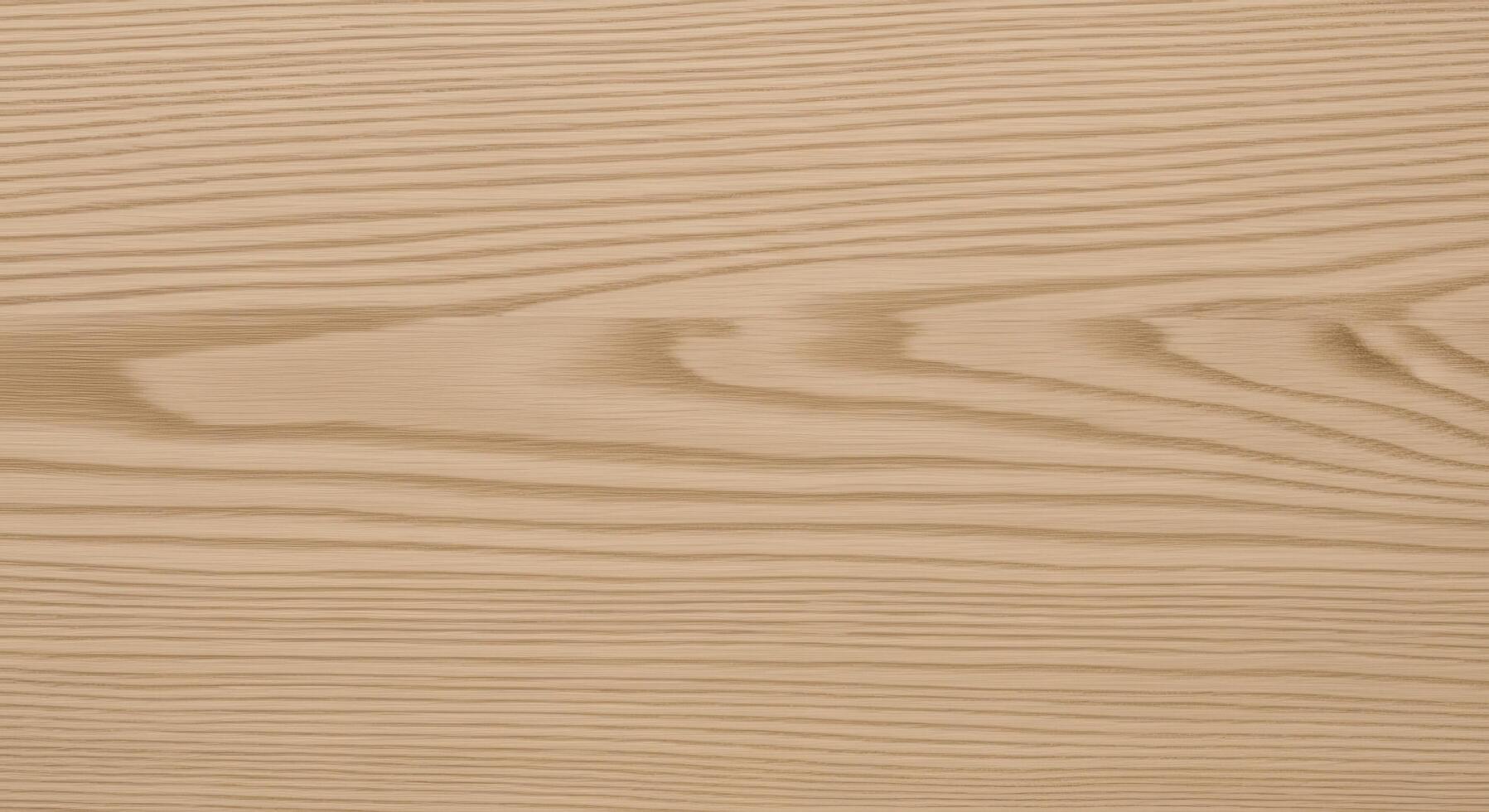 Top-down view of a natural light wood surface with a distinctive linear grain pattern. A clean, detailed wooden texture for backgrounds and design photo