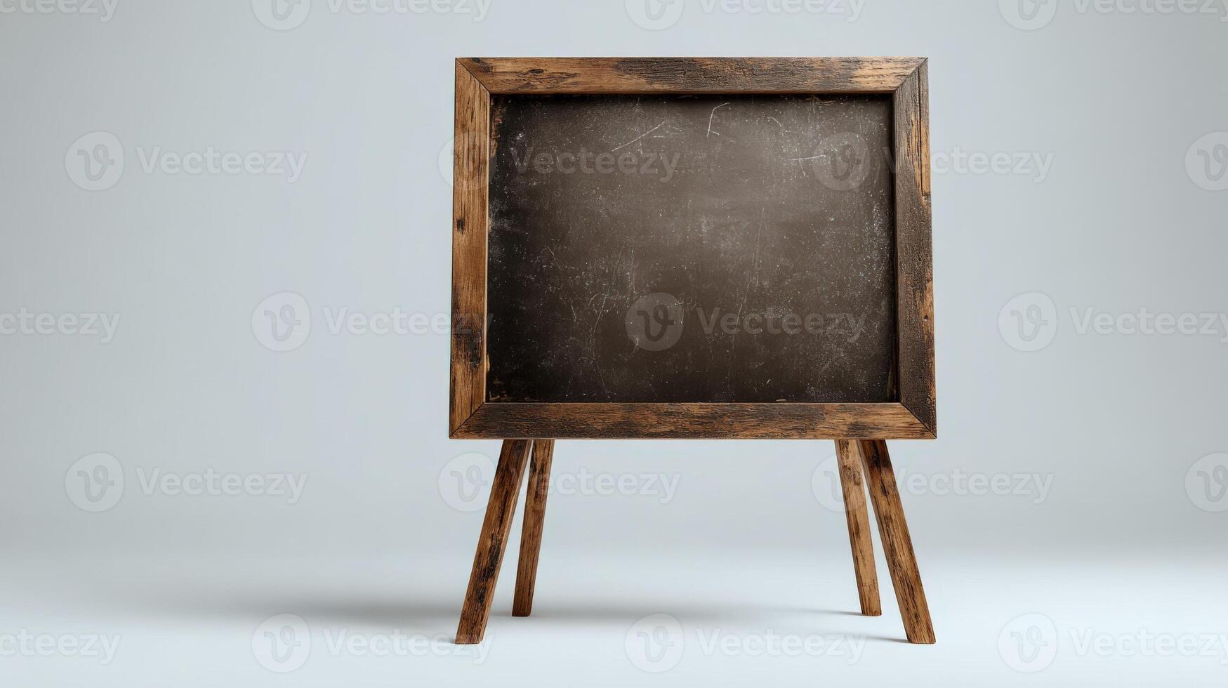 Rustic Wooden Chalkboard Easel Display Stand for Menu, Message or Advertisement Presentation photo