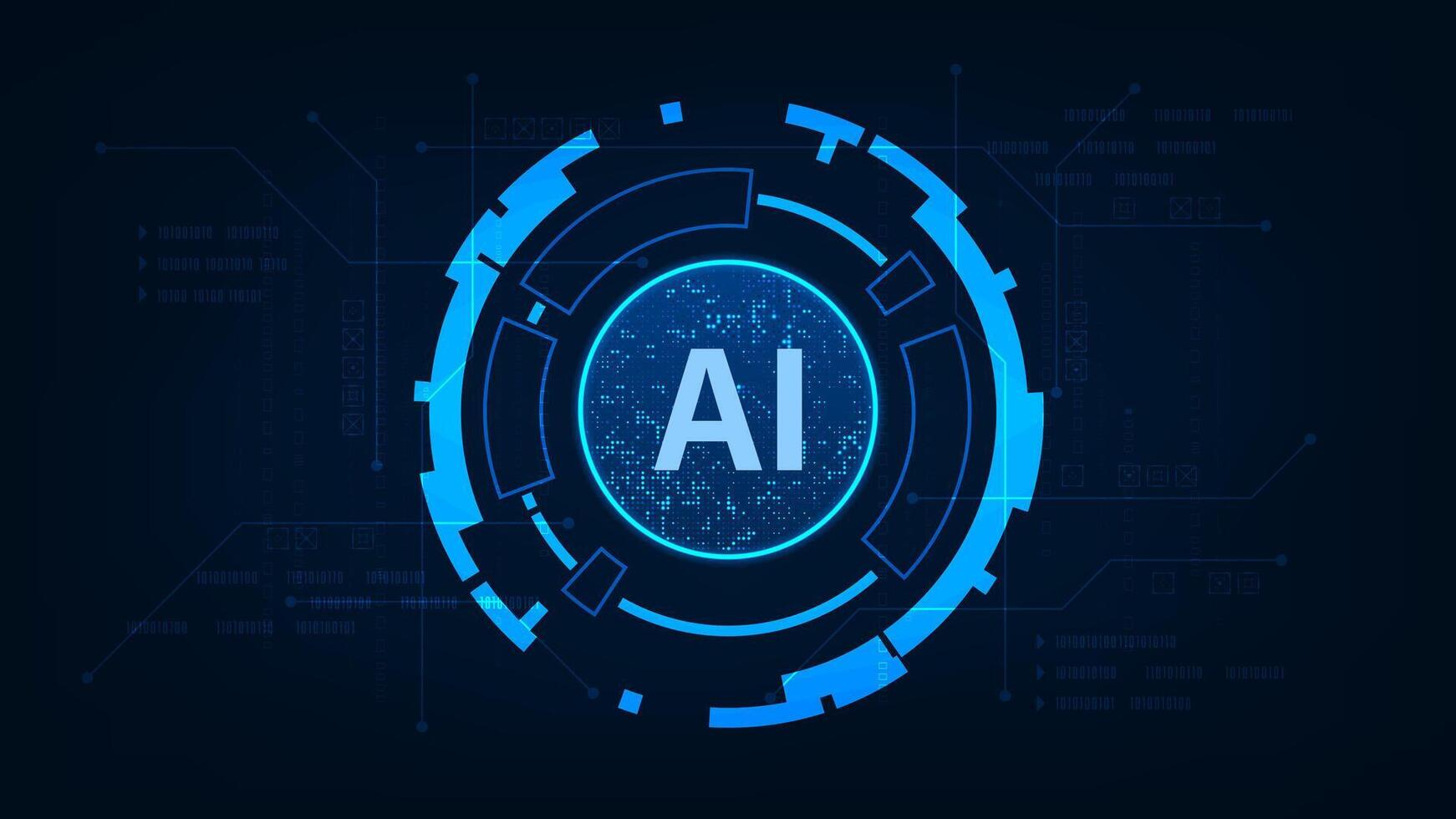 HUD with shield technology background artificial internet digital tech circle with line circuit futuristic concept vector