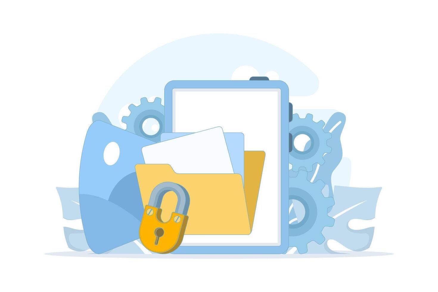 Digital file security concept vector