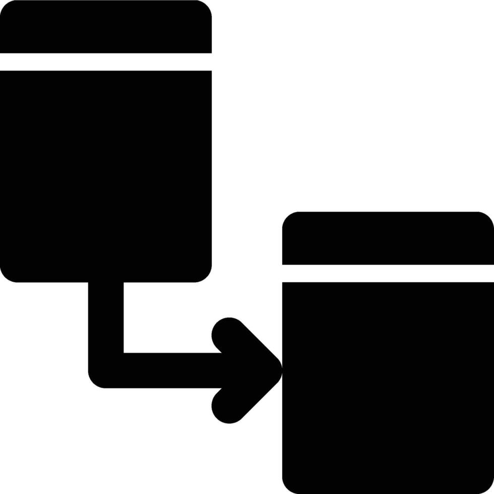 Dependency, Functional Dependency, Relational Glyph Solid Icon vector