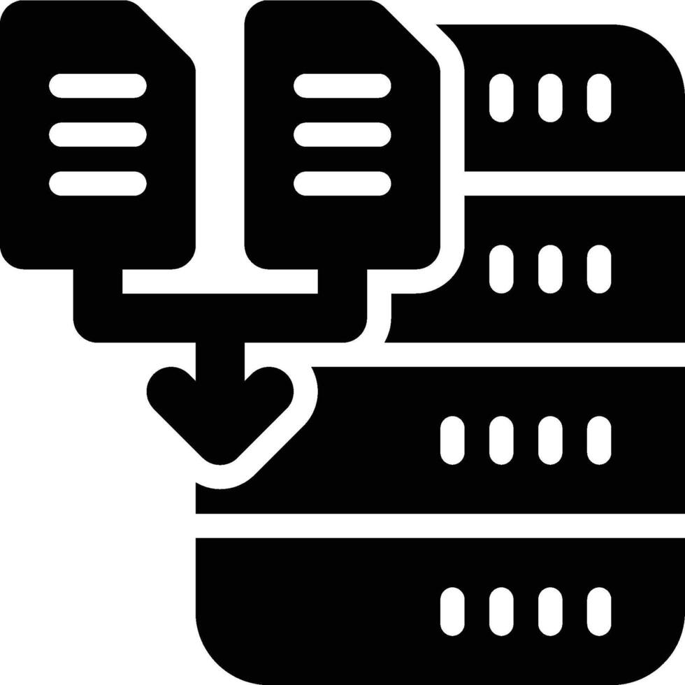 File Sort, Data Merging, Data Sorting Glyph Solid Icon vector