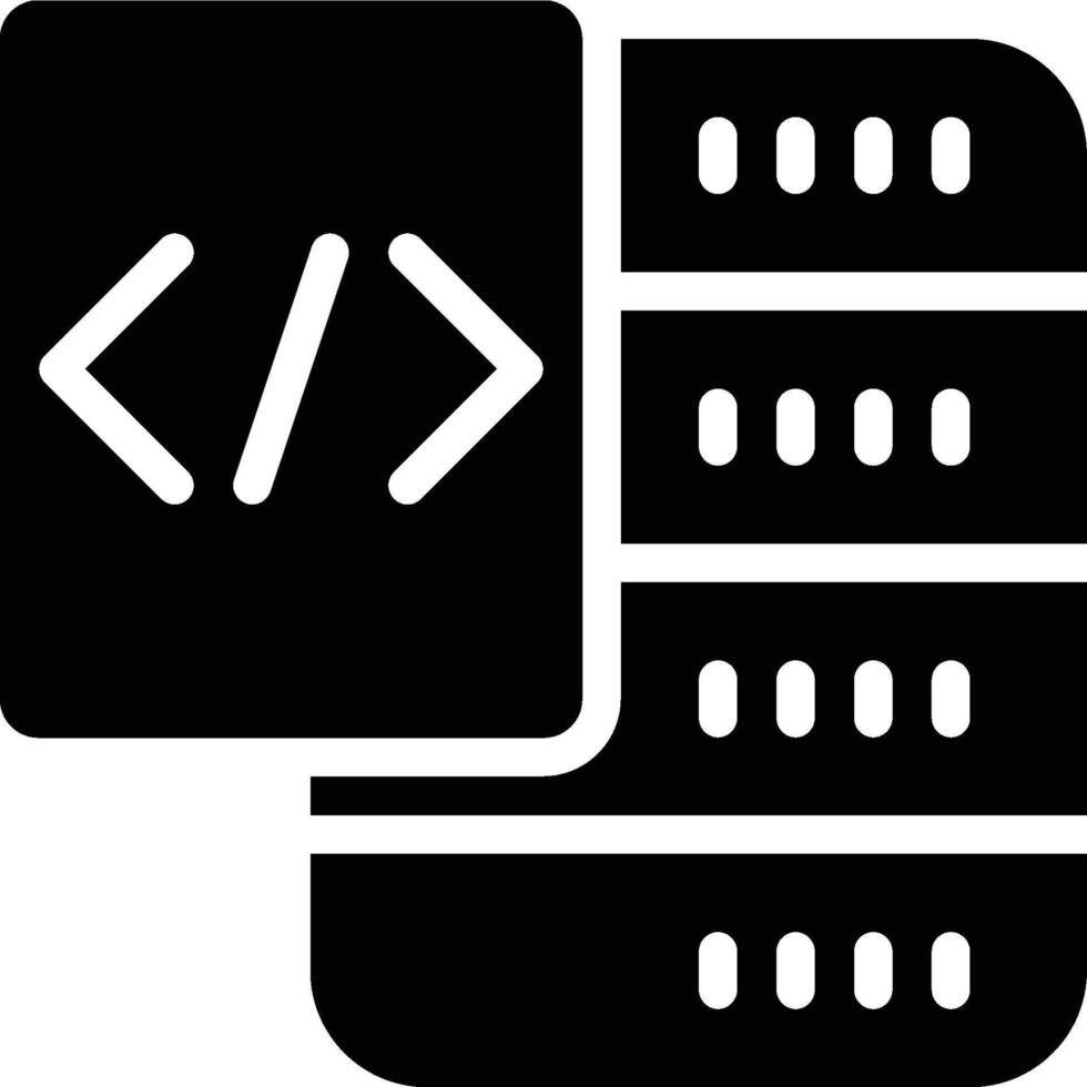Coding, Programming, Code Glyph Solid Icon vector
