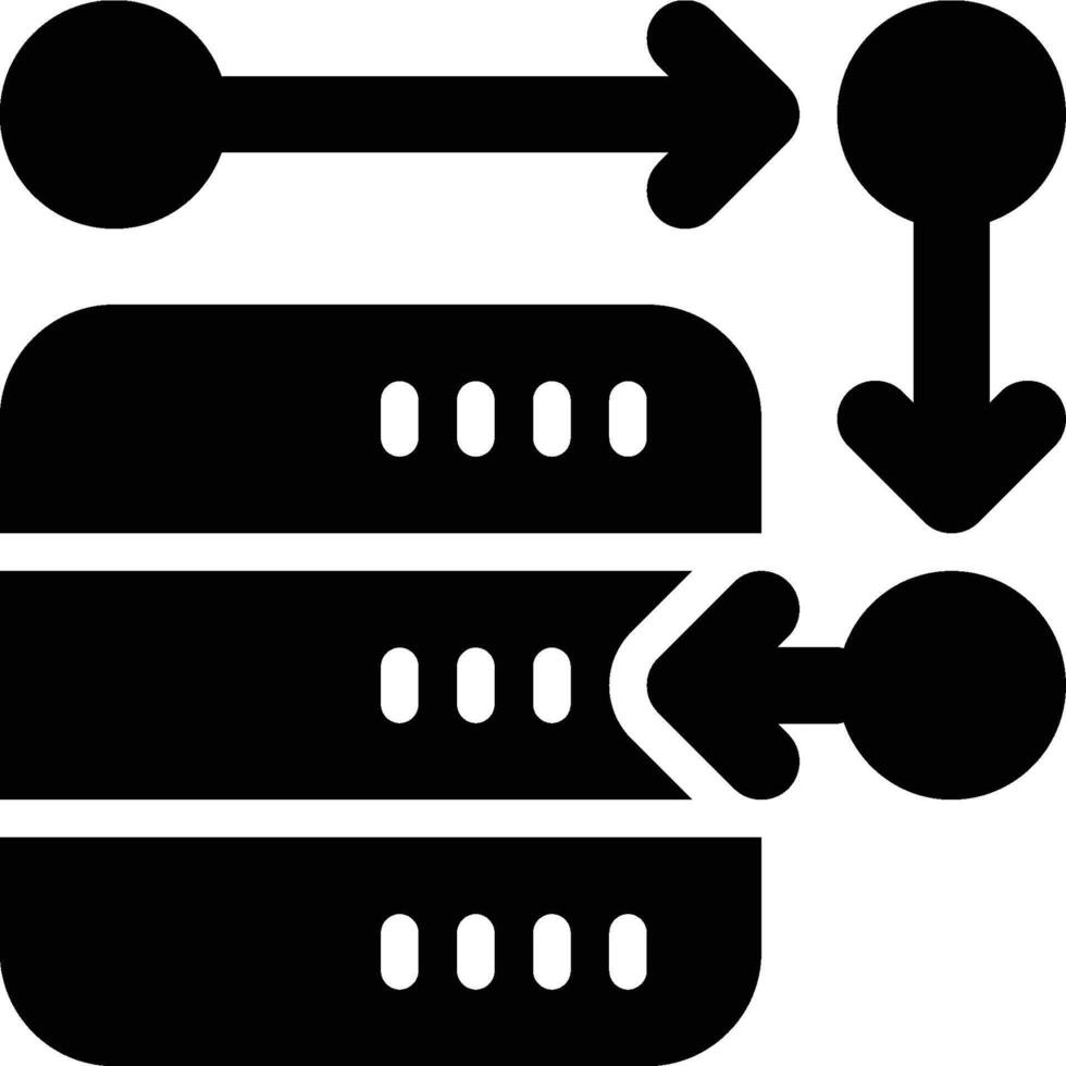 Stored Procedure, Procedure, Steps Glyph Solid Icon vector
