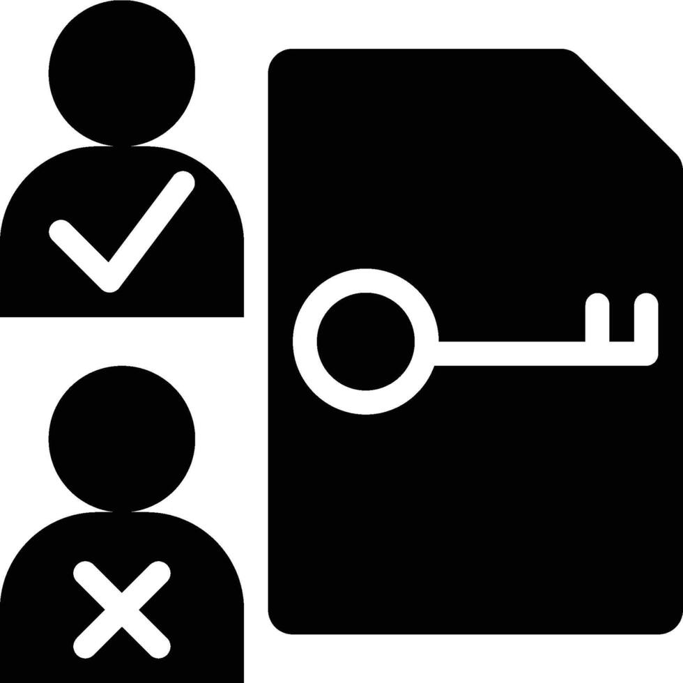 Control List, Security, Database Glyph Solid Icon vector