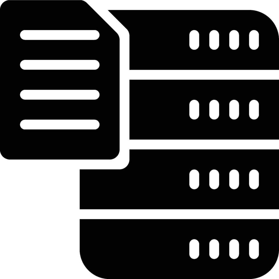 Database, Data, Server Glyph Solid Icon vector