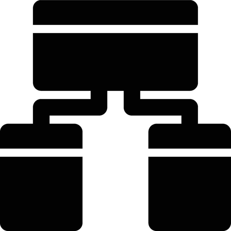Normalization, SQL, Tables Glyph Solid Icon vector