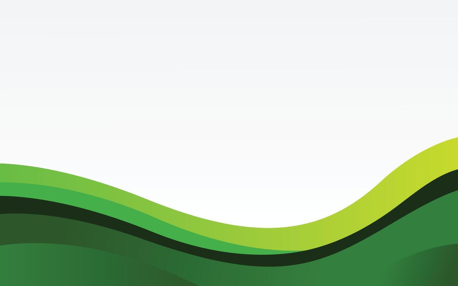 Green Wave Simple Design With Flat Background vector