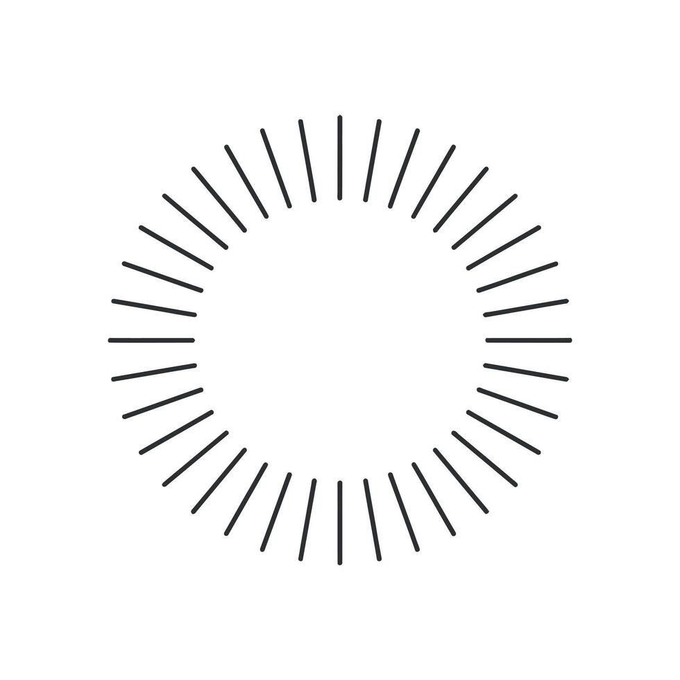 Sunburst Illustration Radiating Lines Pattern Design Element in Circular Shape for Graphic Projects vector