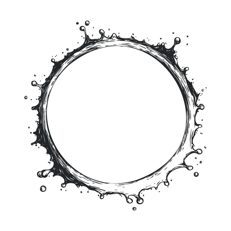 Circular splash design for creative concepts and branding use vector