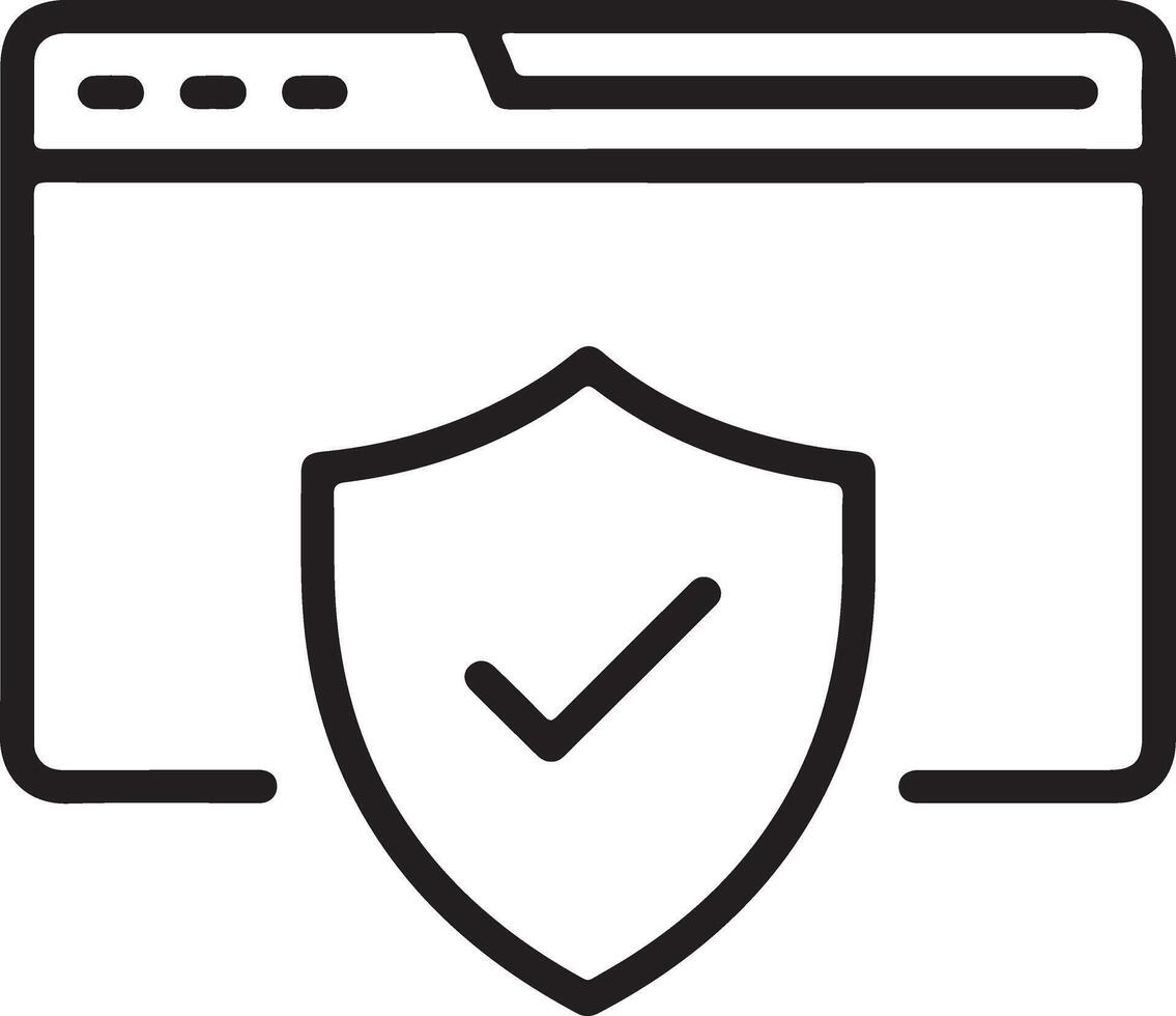 Secure website icon representing online security and protection vector