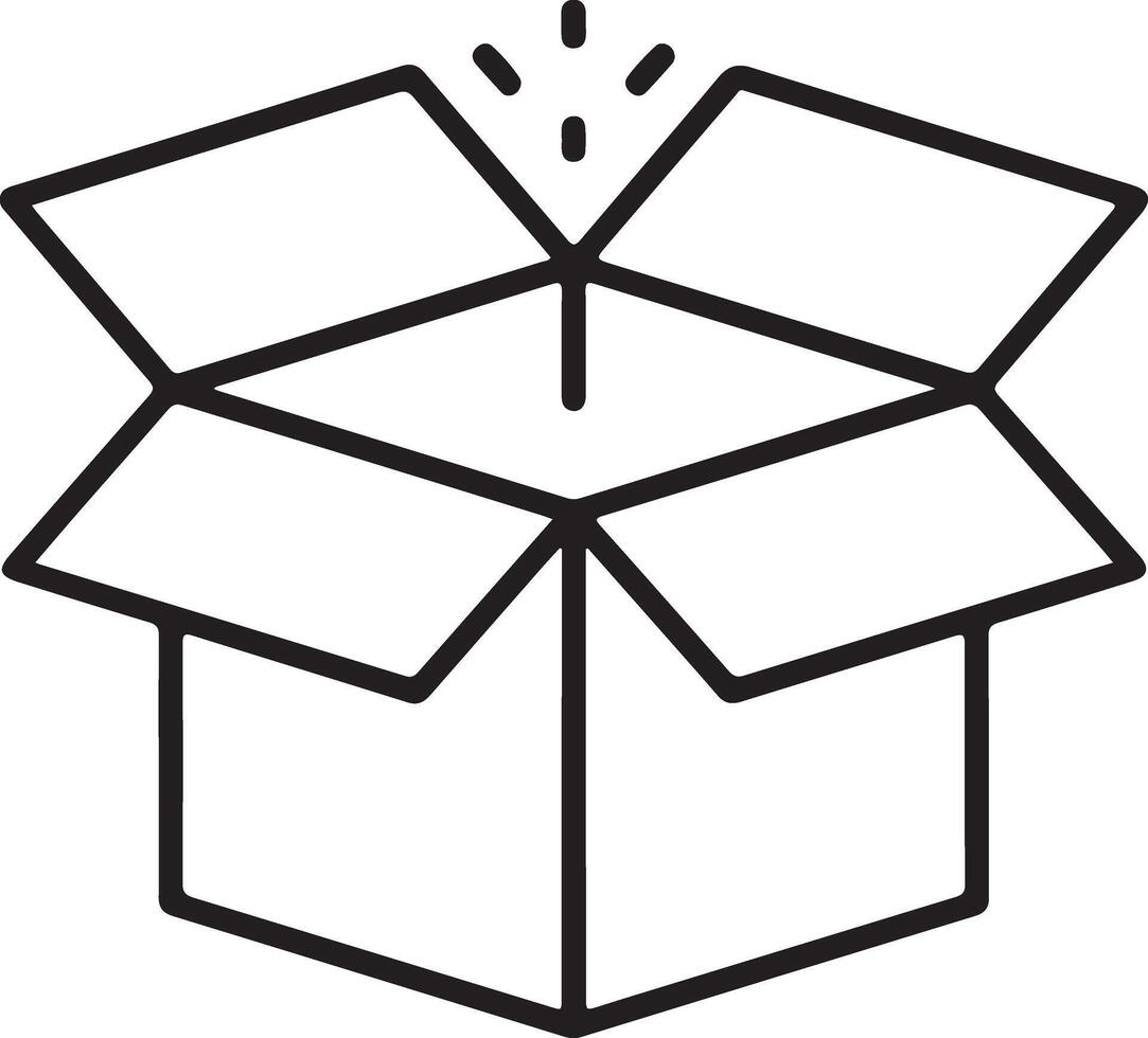 Open cardboard box with sparkling light emanating from inside symbolizing surprise and new beginnings vector