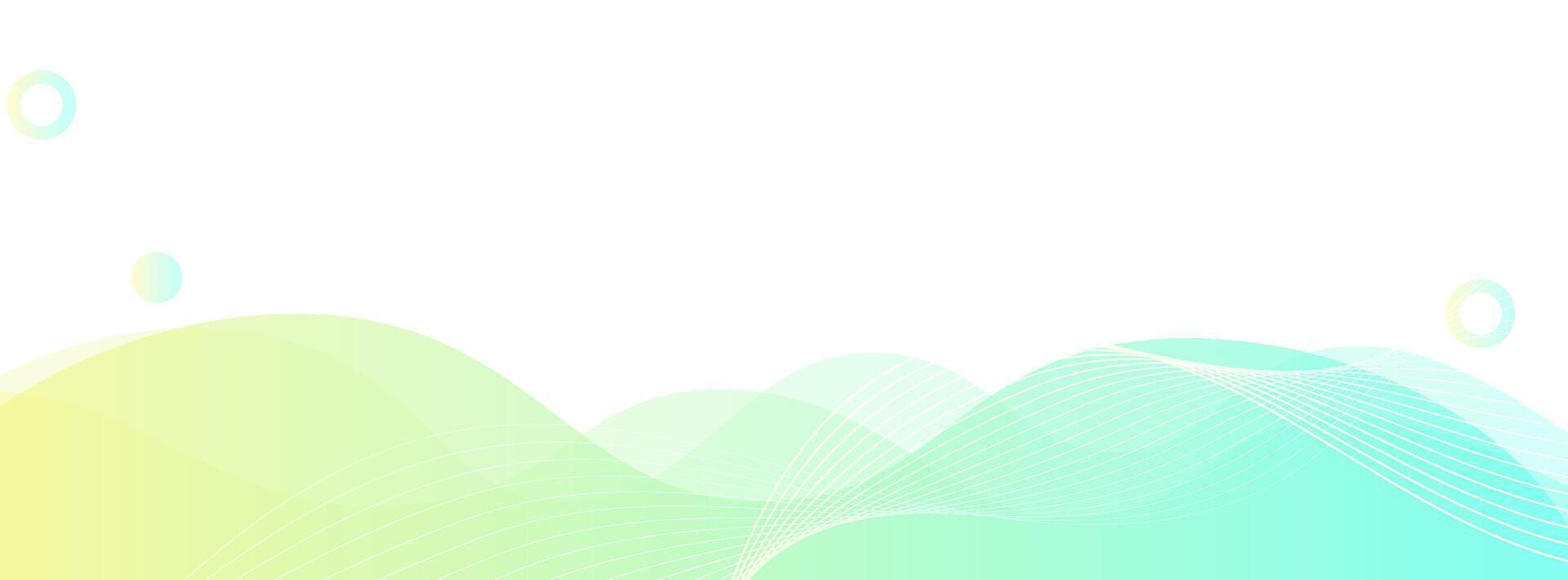 Abstract green gradient wave background with smooth flowing lines and futuristic style. Great for eco themes, technology, presentations, and modern templates. vector